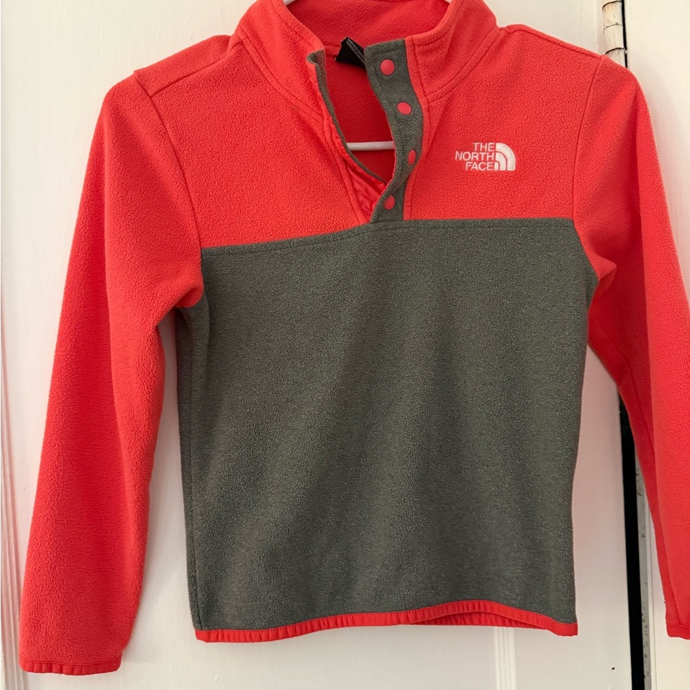 The North Face Kids' Toddler Red and Gray Fleece Pullover size XS